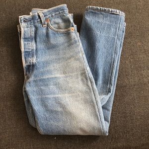 Re/Done High Rise Women Jeans - Light Blue